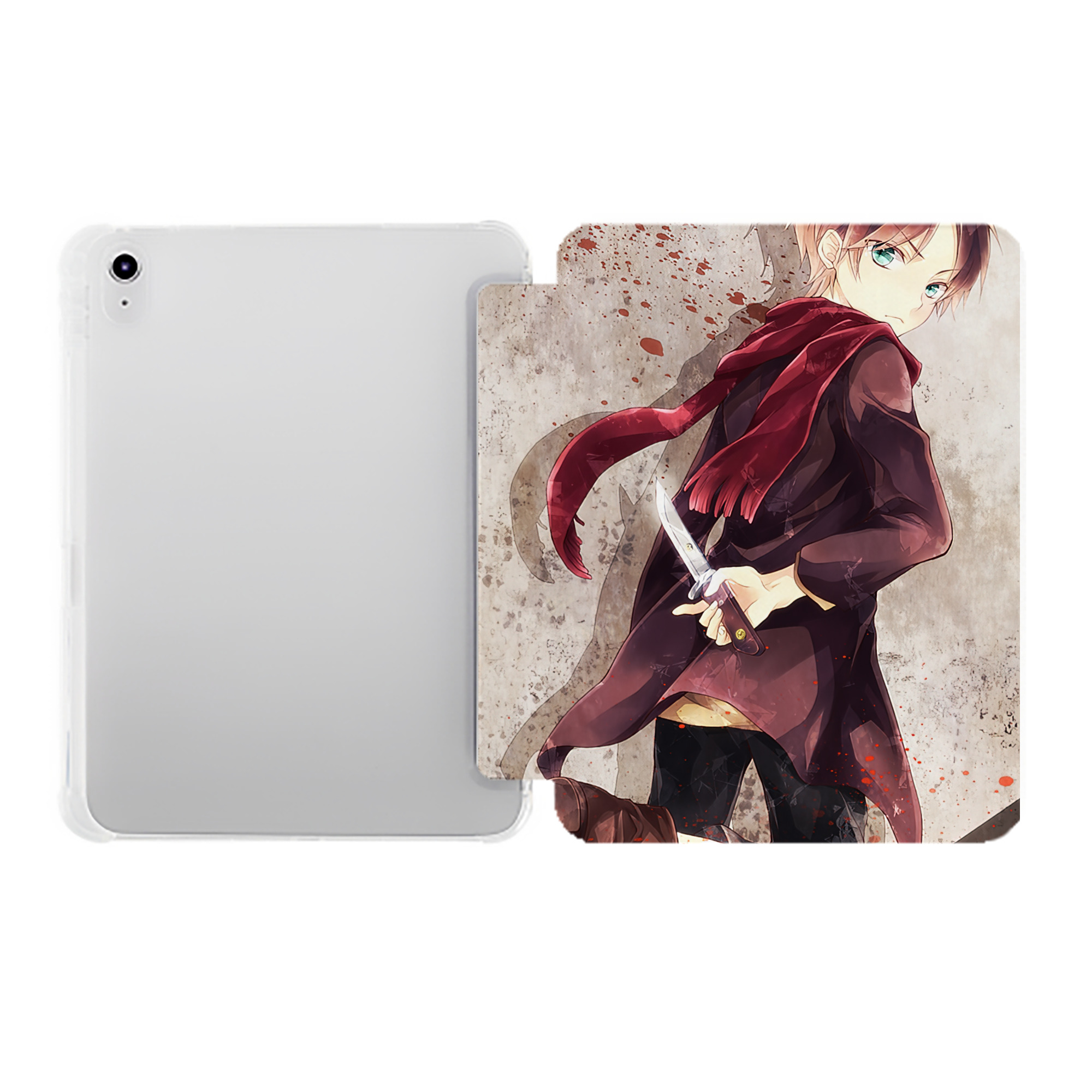 （画像用） 進撃の巨人 Attack on Titan IPad ケース ペン収納付き 三つ折りスタンド PUレザー×シリコン 対応機種9.5/10.5/10.9インチ